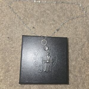 Chrome Hearts Silver Cross Necklace